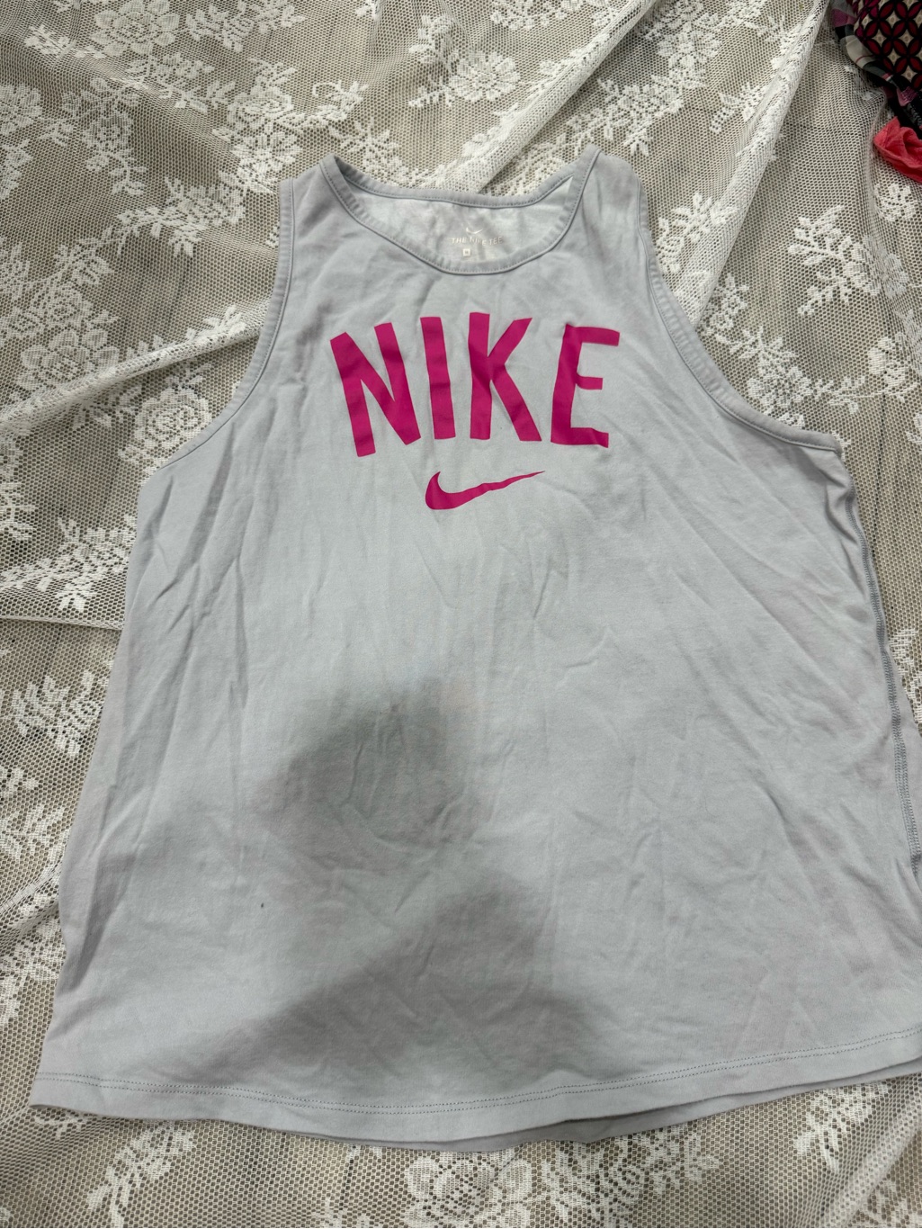 Nike Light Gray Tee With Subtle White Print